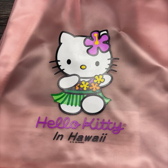 Vintage 90s Hello‎ Kitty in Hawaii Pink Translucent Double Strap Summer Tote Bag - Picture 3 of 5